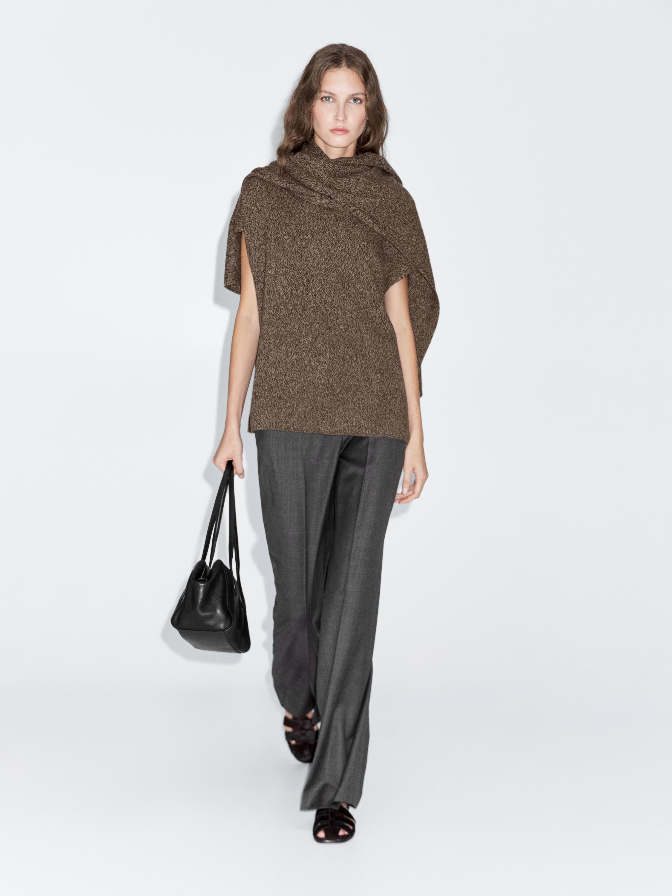 100% wool waistcoat with scarf detail